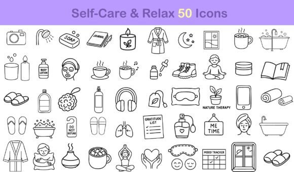 Download Hand Drawn Wellness Self Care Relax Svg - Premium Resources