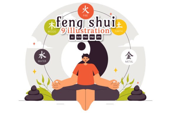 Download 9 Feng Shui Elements Illustration - Element Collection