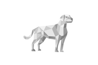 Download Labrador Standing Low Polygon - Polygon Collection