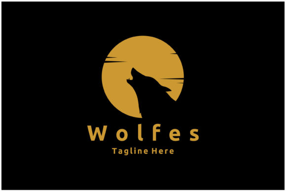 Download Beauty Howling Wolf and Golden Moon Logo - Beauty Collection