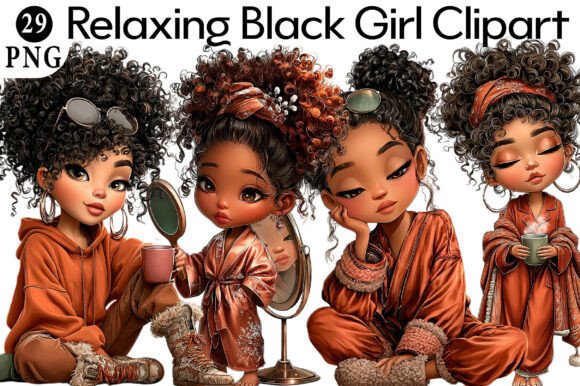 Download Relaxing Black Girl Clipart - Relax Collection