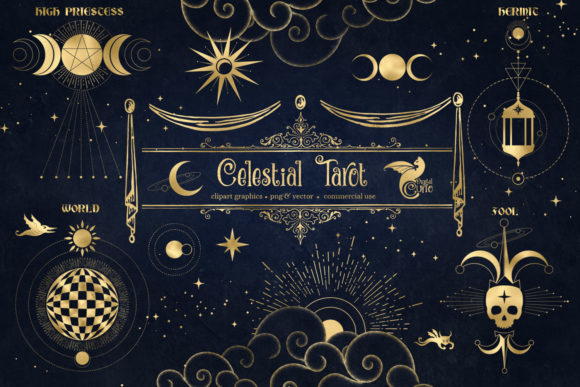 Download Celestial Tarot Illustrations - Tarot Collection