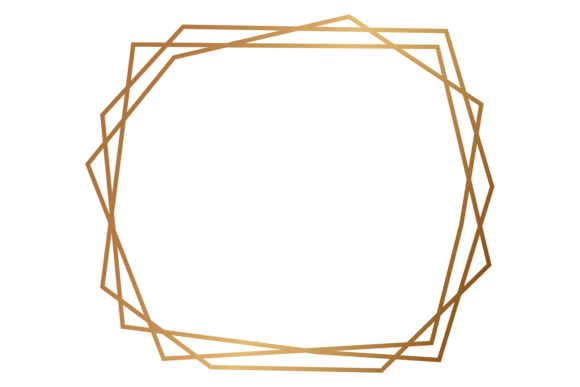 Download Gold Geometric Frame. Art Deco Polygonal - Polygon Collection