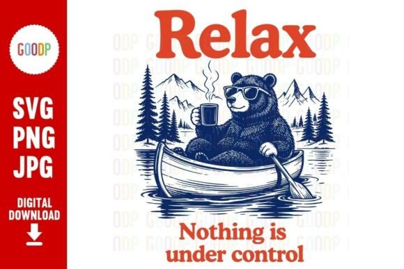 Download Relax Bear Canoe SVG - Relax Collection