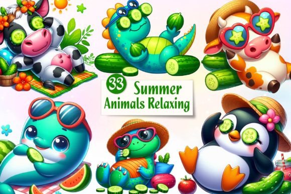 Download Summer Animals Relaxing Clipart - Relax Collection