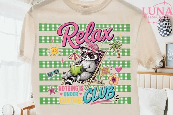 Download Relax Club Raccoon Summer PNG Clipart - Relax Collection