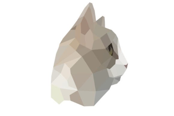 Download Realistic Cat Polygon Art - Polygon Collection