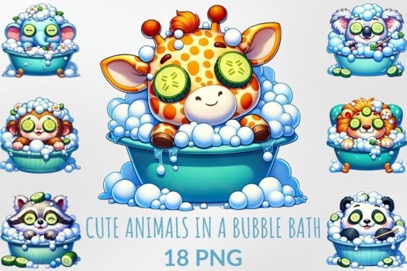Download Adorable Animals in a Relaxing Bath - Relax Collection